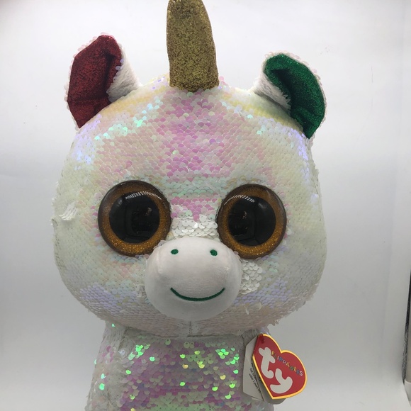 JUMBO Ty Flippables Limited Collection – “Stardust” Unicorn Plush (18”) MINT - Picture 3 of 14
